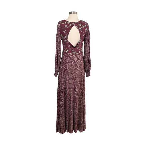 Free People Love  Story Maxi Dress in Rasin Combo Purple Size Medium NWT - Picture 5 of 12